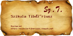 Szikula Tibériusz névjegykártya